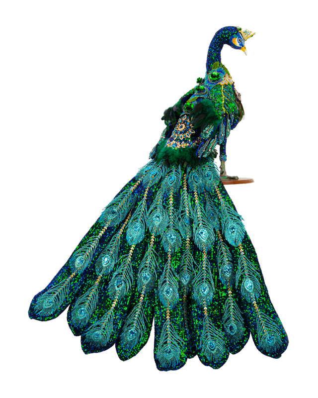Jeweled Peacock Collectible Figurine